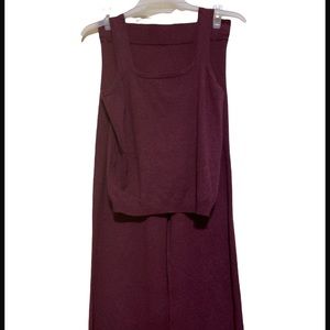 Super comfortable maroon top and pants set